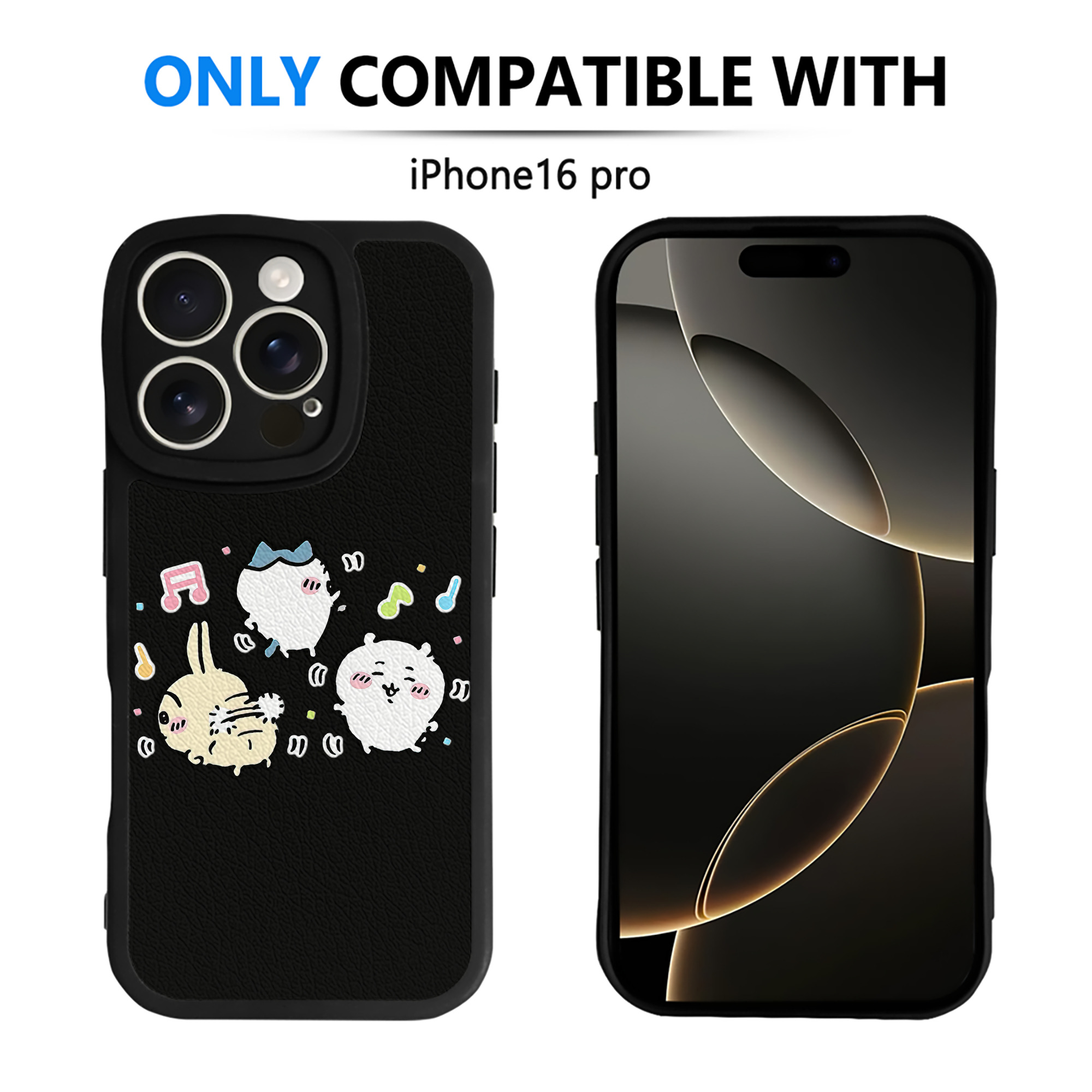 （画像用） ちいかわ うさぎ Chii-kawa usagi 【iPhone 16シリーズ対応】シリコンスマホケース（レザー調） 材質：シリコン